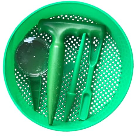 MagiDeal Setaccio da Giardino Setaccio per Terreno Vaschetta per Verde Dispenser per Terreno Rete di Pietra per Filtro Piccoli setacci per Ghiaia e, 5 Pezzi
