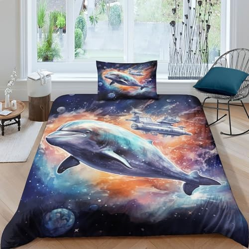 MekUk Niedlicher Igel 3D Gedruckter Uhr Huhn Bettwäschegarnitur Für Kinder Mädchen Jungen Bettbezug Set Bettwäsche Weich Microfaser Und Kissenbezüge Reissverschluss 3 Teilig Single(135x200cm)