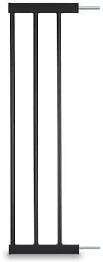 hauck 21 cm Safety Gate Extension, Black - with Connectors for Pressure Fit Door Gates & Stair Gates Open N Stop 2, Autoclose N Stop, Open N Stop KD, Metal