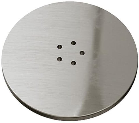 SPARES2GO 110mm Luxury Plug Cover for Shower Trap with 90mm Tray (Brushed Nickel)