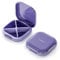 ONTERATE Pilulier Quotidien 4 Compartiments, Pilulier de Voyage Portable, Mini Pilulier pour Poche de sac à Main, Organisateur de Médicaments de Voyage Compact pour Vitamines, Suppléments (Violet)