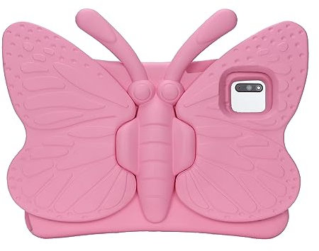 GANGANPRO Funda para Lenovo M10 Plus 3ª generación 10.6 125F/128FU 2022, funda protectora de cuerpo completo con diseño de mariposas de dibujos animados con 360 y 10.6 pulgadas, rosa HD