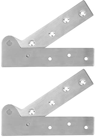 WIPPWER Schrank-Stoßscharnier, Falttür, 2-teiliges Türscharnier, Edelstahlscharnier, 180-Grad-Drehung, Türwellenscharnier, Möbel-Hardware-Zubehör, Scharnier