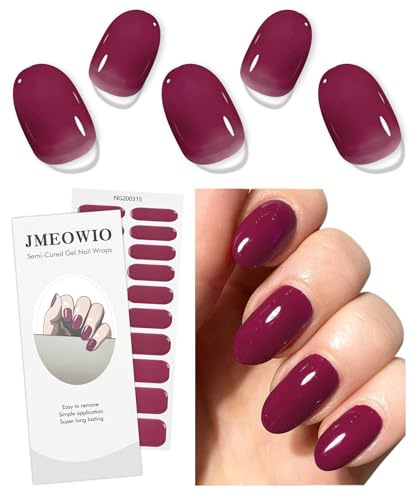 JMEOWIO Rose Ongles Gel Autocollant UV Nail Art Sticker