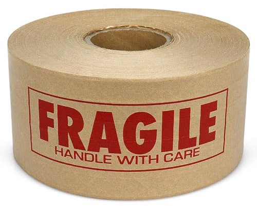 BOMEI PACK Nastro adesivo in carta kraft rinforzata, 76 mm x 137 m, nastro per imballaggi in fibra di vetro