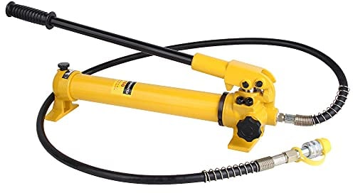 Manuelle Hydraulikpumpe Hydraulische Handpumpe 700 bar für 4/10 Tonnen Hydraulikzylinder Ölspeicherkapazität 350CC Hydraulikwerkzeug