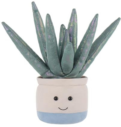 Apricot Lamb Succulent Potted Flower Plush Aloe Plant Stuffed Animals for Kids, Soft Cute Plushies Toys for Baby Girl and Boy, Fluffy Potted Flower Aloe Plant