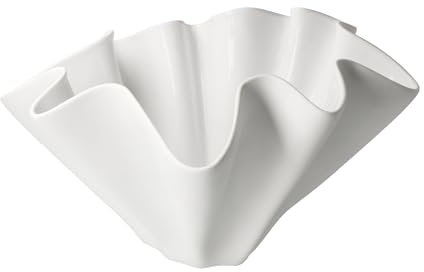 Goebel Vase Valentina aus Biskuit-Porzellan und Kaiser Porzellan, Größe: 33x27,5x19,05 cm, 14-005-74-1, Weiß