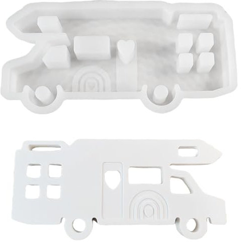 ALEFBET Silikonformen Gießformen,DIY Silikon Gießform,Gipsformen zum Gießen,Epoxidharz Formen(Wohnmobil)