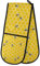 Double Oven Gloves Heat Resistant Honeycomb Cute Bee Double Oven Mitts Pot Holder Heat Protection Oven Gloves for Home Kitchen Baking Cooking BBQ Microwave