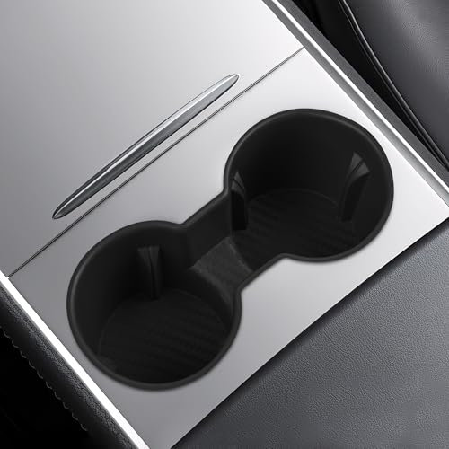 frani Mittelkonsole Getränkehalter für Tesla Model 3 2021-2023 Model Y 2021-2024 Schwarz