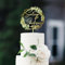 Party to Be Hochzeit Cake Topper mit grünen Blättern Personalisiert Braut und Bräutigam Name und Daten Custom geometrische Kuchen Dekoration aus Acryl und Holz