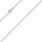 Schmuck Krone 1mm Kugelkette diamantiert Kette Goldkette Halskette aus 585 Gold Weißgold, 38cm