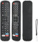 Custodia per telecomando in silicone compatibile con Hisense EN2BI27H EN2BF27H EN2BB27H EN2X27HS EN2D27 EN2AK27H TV telecomando copertura protettiva antiurto con cordino (nero)