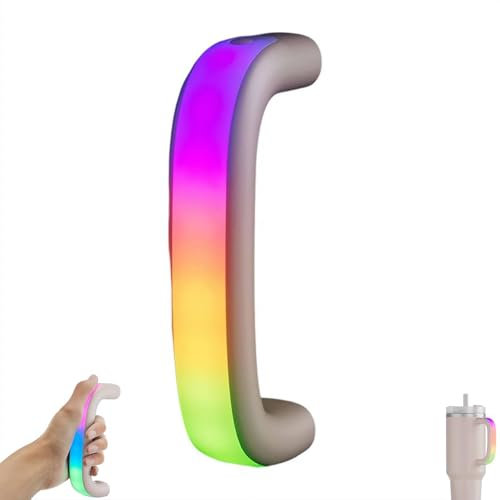 6 Colors LED Light-Up Tumbler Handle for Stanley 40oz/30oz,6 Colors USB Charging Water Bottle Handle for Stanley Accessories,for Outdoor, Party,Camping,Hiking