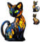katzenlampe mosaik,leuchtende katze,katzenlampe tiffany,katze lampe glasmalerei,katzen lampe,solymall katzenlampe,katzenlampe amazon,nachtlicht katze,tiffany lampe,vintage buntglas katzenlampe-A