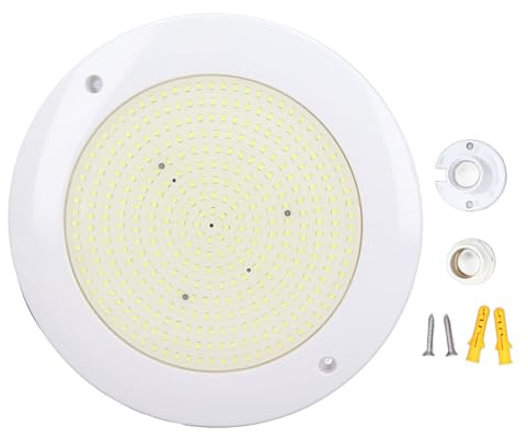 Projecteur de piscine RGB 12 V 18 W ABS PC IP68 étanche pour piscines hors sol creusées (Lumière chaude)