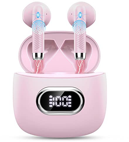 Bluetooth Kopfhörer, Kopfhörer Kabellos Bluetooth 5.3 In Ear Kopfhörer mit 4 HD Mic, 2025 Kabellose Kopfhörer 42Std ENC Noise Cancelling Earbuds Tiefer Bass, IP7 Wasserdicht Ohrhörer LED-Anzeige Blau