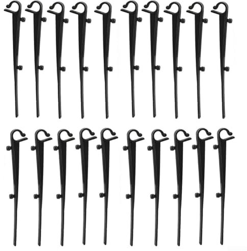 Niceminiwall Dachrinnenbürsten-Clips für Laubschutzhalter für Regenrinnen, 20 Stück, Stützhalterungen, zur Sicherung von Dachrinnenbürste in Bereichen mit starkem Wind, Kunststoff-Clip-Verschlüsse