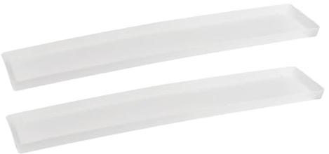 Tymar Sottovaso rettangolare per fioriera, 50 cm, set da 2 pezzi, modello IP (bianco)