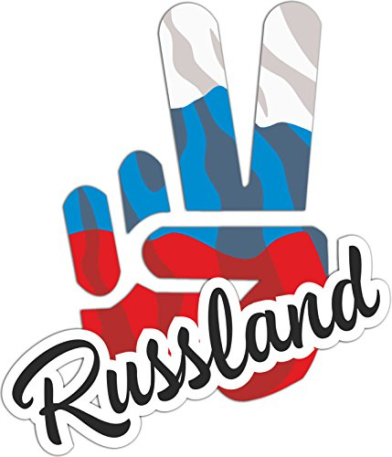 INDIGOS UG - Aufkleber - Autoaufkleber - Sticker - Russland - Victory - Sieg - Heckscheibe, Kofferraum - 15x12 cm