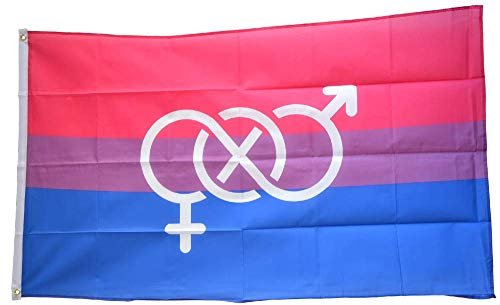 Flaggenfritze® Flagge/Fahne Bi Pride Symbol - 90 x 150 cm