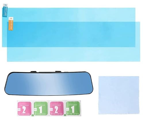 huiouer 29,5 cm x 9 cm Auto-Rückspiegelfolie, universal, Blu-ray-Folie, blendfreie Folie