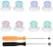 eXtremeRate Joystick pour Manette Switch Pro, Stick Analogique 3D de Remplacement pour Nintendo Switch Pro Manette, Thumbstick 3D Customisé pour NSP Rose & Menthe Verte & Bleu Céleste & Violet Clair