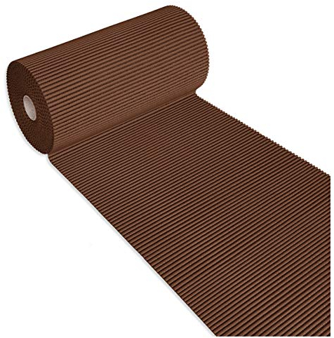 emmevi Weichgummimatte mit Rand für Pool, Rolle 15 m, vielseitig verwendbar, für Becken, Braun