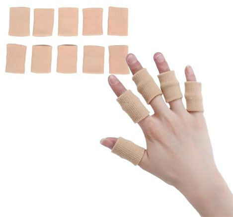 10 x Sport-Basketball-Trigger-Fingerschiene, Fingerschutz, Unterstützung für Triggerfinger, Hand-Ekzeme, Finger-Rissbildung, Fingerarthritis (Haut)
