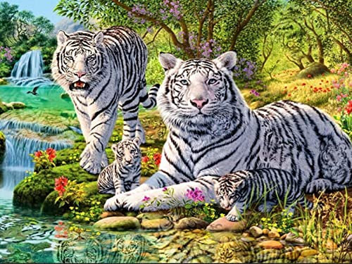 YJPZZG Kreative Puzzles 3000 Stück Tiger Spiel Puzzles FüR Erwachsene Kinder Holz Puzzle FüR Erwachsene Fertige Größe 122×81cm