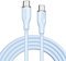 VOLTME Cavo USB C USB C(2.0) 1,8m Blu, Cavo USB Type-C Ricarica Rapida Silicone Morbido 480 Mbps Cavo Tipo C 3A per Samsung Galaxy S22/S21/Note, Macbook Air/Pro, iPad Pro, Pixel, Huawei, Switch