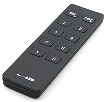RU-8 1-Kanal Dimmer Fernbedienung Schwarz für bis zu 8 Zonen