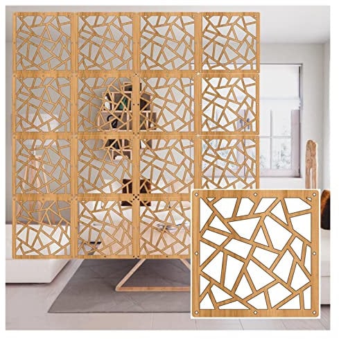 YJEUZCD Séparateur De Pièce Suspendu, Imperméable À l'eau Bois Plastique Cloisons Séparation en Plastique, Pas Décoloration Étude Hôtel Salle Réception Bricolage Ecran Décoration, 3 Couleurs (Couleur