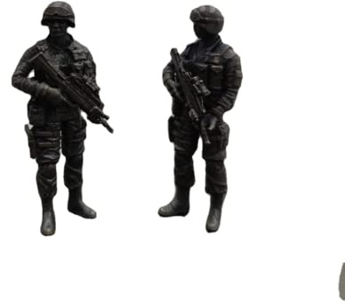 Moderne Soldaten-Skulptur aus Messing, Militäruniform, amerikanische Spezialeinheiten, Miniaturen, Statue, Schreibtisch-Ornamente, 2 Stück
