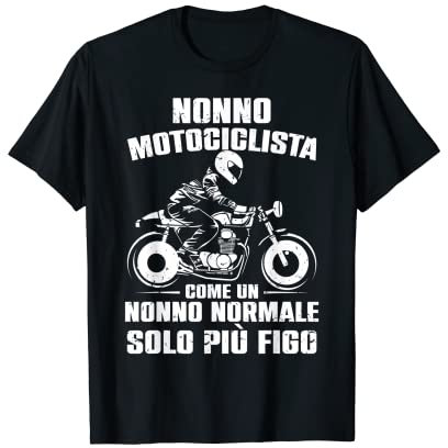 Motociclo Nonno Motociclista Moto Maglietta