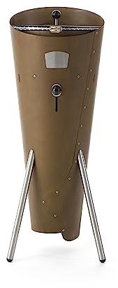 FOCOTTO | CONOGRILL-BBQ CORTEN | Barbecue di Design in Acciaio Corten/Inox con griglia Doppia in Acciaio Inclusa | Uso Esterno da Giardino | Legna, Carbone di Legna (Acciaio Corten)