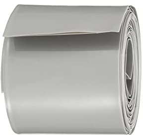 Rebower Calore Termoretraibile Tubo Sottile PVC Batteria Avvolgimento, [per Elettrico 18650, Fai da te Batteria] - 50mm Piatto 5M Lungo/Grigio / 1 Pz