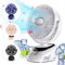 mebiusyhc USB Desk Fan,Portable Small Clip on Fan,5 Speeds Strong Wind Desktop Fan,Quiet Personal Fan,90°Rotation Table Fan for Home Office Travel Bed Stroller Camping Outdoor Golf Cart Fan