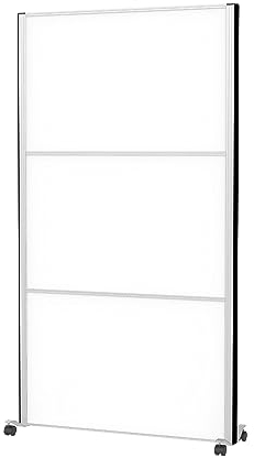 MAUL Trennwand MAULconnecto 180x100cm |Whiteboard- Raumteiler für Büro und Schreibtisch, Home Office | Freistehender Raumtrenner mit Rollen | Ideal als Sichtschutz und | Paravent