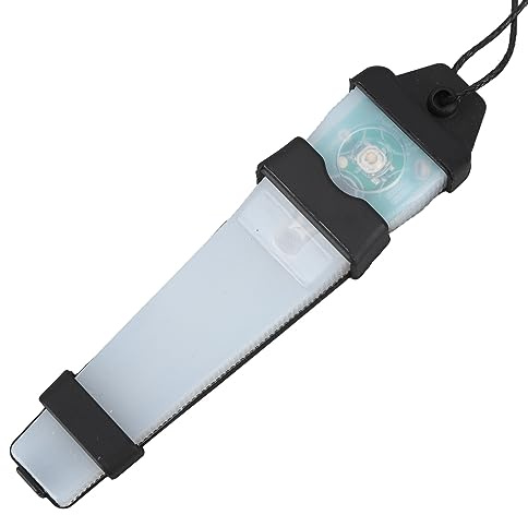 Fockety Blinkendes Helm-Sicherheitslicht, Haken- und Schlaufen-Silikon-Helmlicht-Signal-Hängeseil Zum Wandern (Schwarz (blaues Licht))