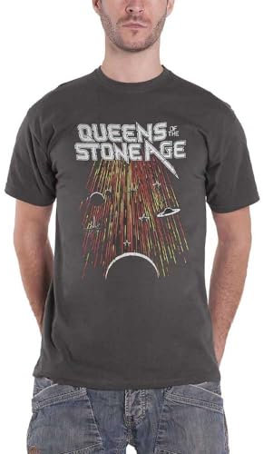 Queens of The Stone Age T Shirt Meteor Shower Nue offiziell Unisex Charcoal Grau S