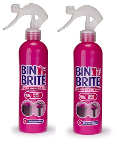 Bin Odour Neutraliser Spray - Berry Blast - Spring Blossom - Citronella & Lemongrass - Fresh & Clean Solution for Smelly Bins by Bin Brite (2, Berry Blast)