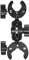 Camera Super Clamp Mount 25mm/1 Double Ball Head Adapter for C Head Clip Motorcycle Bike Handlebar Mount Stun Motorcycle Double C Head Clip Action Camera Bracket