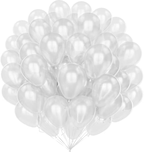Unisun Transparent Luftballons 100Pcs, 12 Zoll Matte Klare Latex Ballons Pack für Ballon Bogen Kit Geburtstag Hochzeit Baby Shower Karneval Veranstaltungen Party Dekorationen