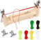 Wood Paracord Jig Armband Maker, ARJDXDP Paracord-Vorrichtung, Armband Herstellen Kit, Mit 6 Fallschirmschnüren Und 2 Klemme Zum Paracord-flechten Diy-armband-strickwerkzeug