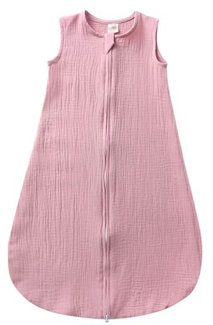 Valcatch Baby Schlafsäcke, 0-6 Monate Baby Schlafsäcke 0,5 TOG, Bio-Baumwoll-Musselin Weiche tragbare Babydecken für Neugeborene Unisex-Jungen und -Mädchen, Atmungsaktiv und Leicht