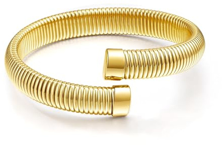 Joo&Rind Bracciale Donna Oro in Acciaio Inossidabile Braccialetto a Catena con Smalto Colorato Bracciale Dorati Gioielli Regalo Compleanno