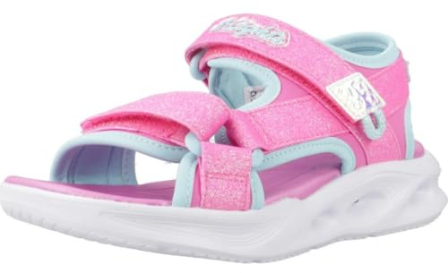 Skechers Mädchen Sola Glow Sportsandale, Pink, 34 EU