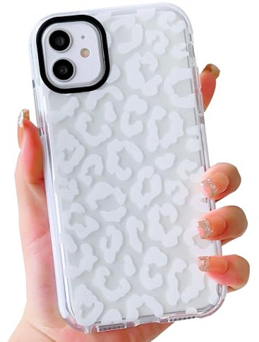 ECZOIL Compatible for iPhone 11 Case,Cute Clear Leopard Cartoon for Women Girl Soft TPU Shockproof Anti-Yellow Protective Phone Case for iPhone 11-Leopard